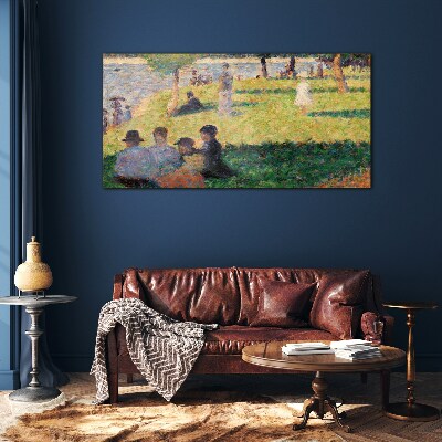 Summer afternoon on the river Glass Wall Art