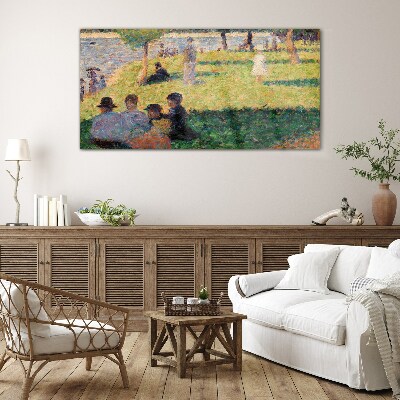 Summer afternoon on the river Glass Wall Art