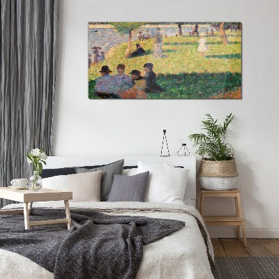 Summer afternoon on the river Glass Wall Art