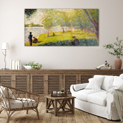 Nature painting trees Glass Wall Art