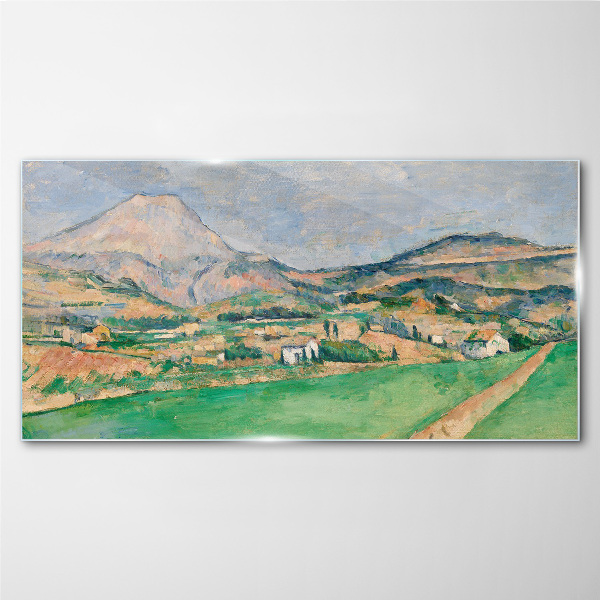 Mountain landscape Glass Wall Art