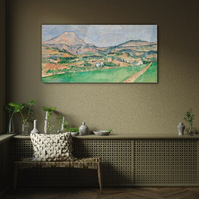 Mountain landscape Glass Wall Art