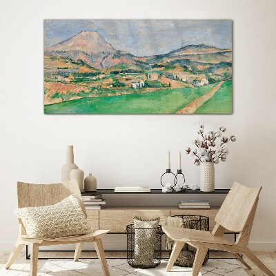 Mountain landscape Glass Wall Art