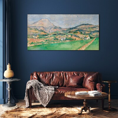 Mountain landscape Glass Wall Art