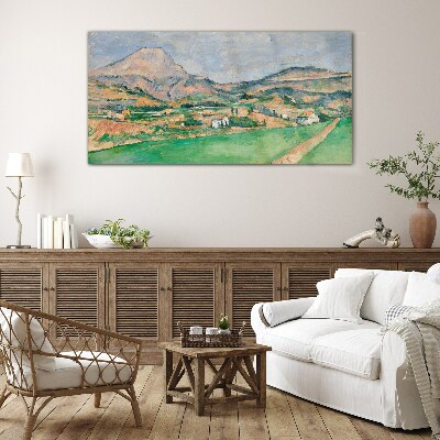 Mountain landscape Glass Wall Art