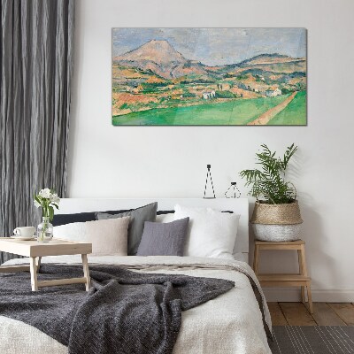 Mountain landscape Glass Wall Art
