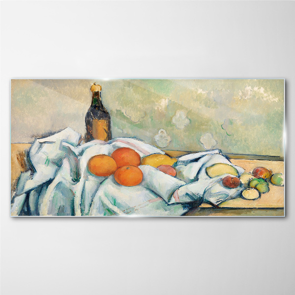 Still life with fruit Glass Wall Art