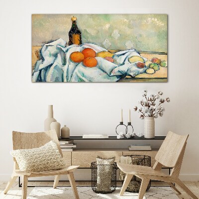 Still life with fruit Glass Wall Art