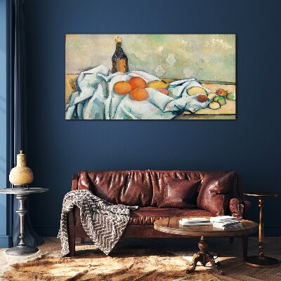 Still life with fruit Glass Wall Art