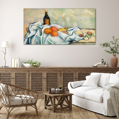 Still life with fruit Glass Wall Art
