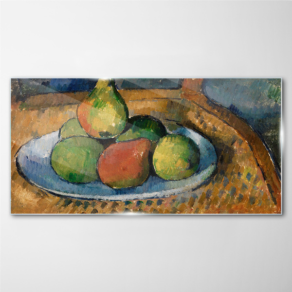 Still life with fruit Glass Wall Art