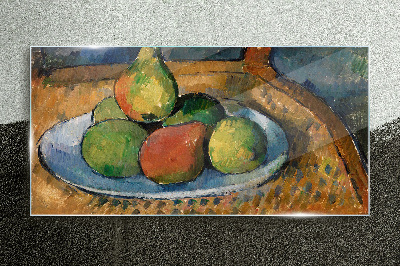Still life with fruit Glass Wall Art