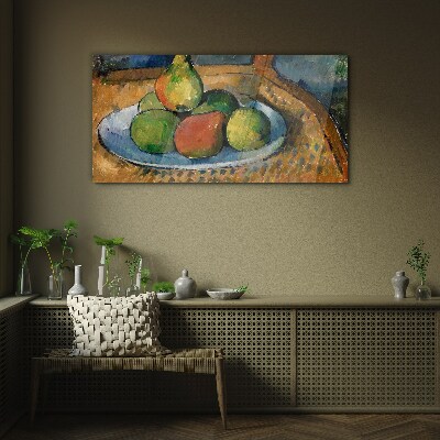 Still life with fruit Glass Wall Art