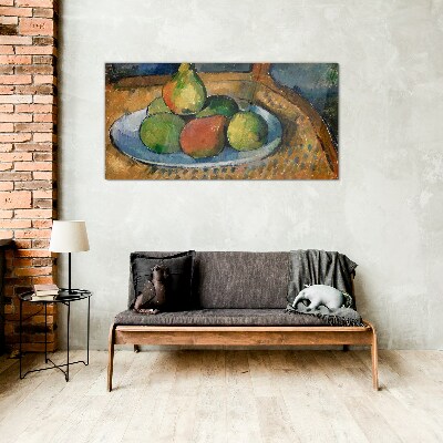 Still life with fruit Glass Wall Art