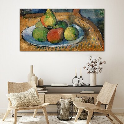 Still life with fruit Glass Wall Art