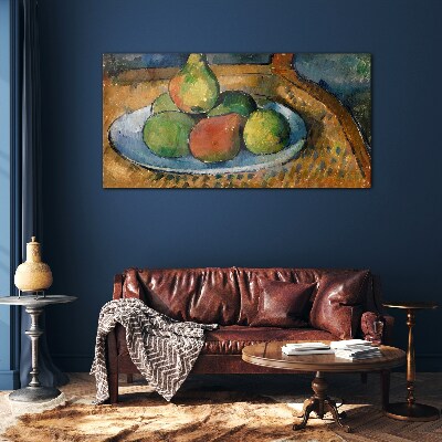 Still life with fruit Glass Wall Art
