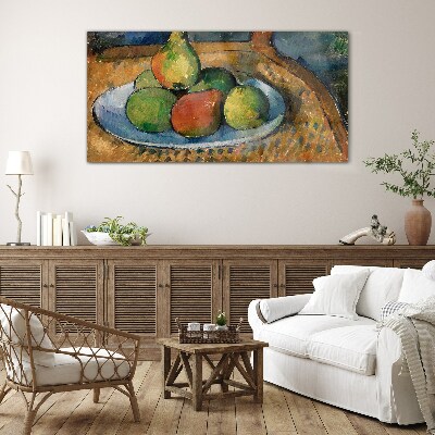 Still life with fruit Glass Wall Art