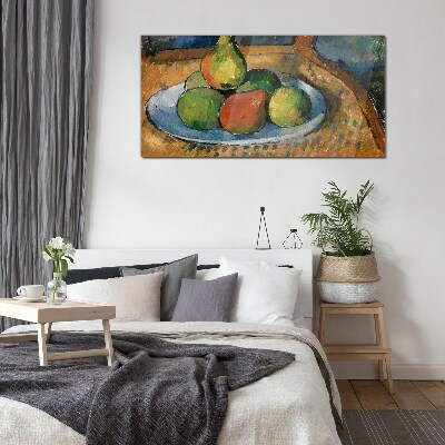 Still life with fruit Glass Wall Art