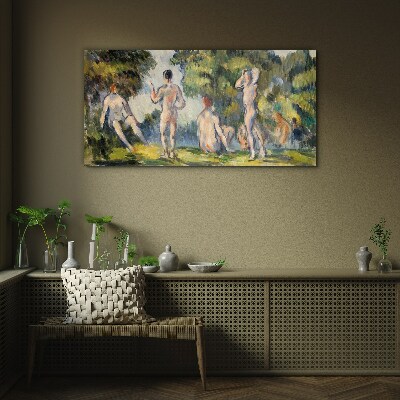 Summer meeting in nature Glass Wall Art