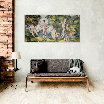 Summer meeting in nature Glass Wall Art