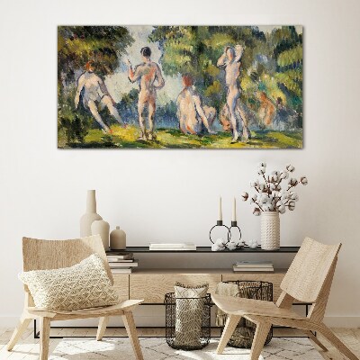 Summer meeting in nature Glass Wall Art