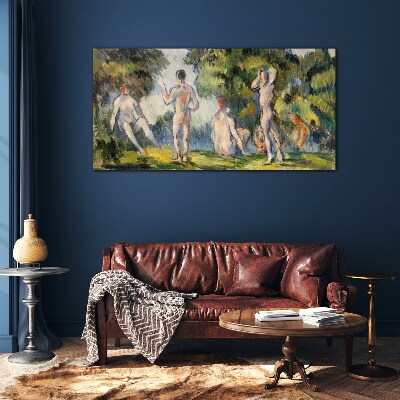 Summer meeting in nature Glass Wall Art