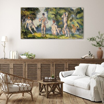 Summer meeting in nature Glass Wall Art