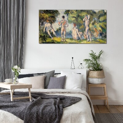 Summer meeting in nature Glass Wall Art
