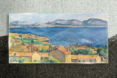 Sea view Glass Wall Art