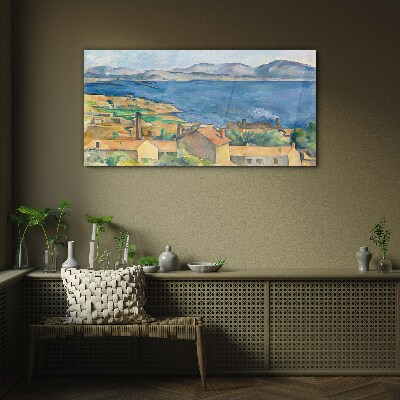 Sea view Glass Wall Art