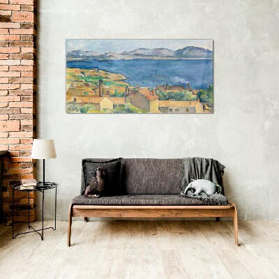 Sea view Glass Wall Art