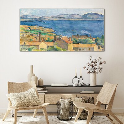 Sea view Glass Wall Art