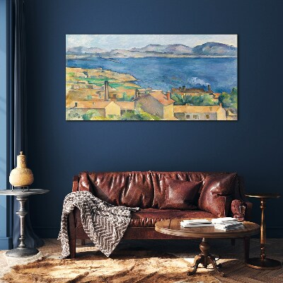 Sea view Glass Wall Art