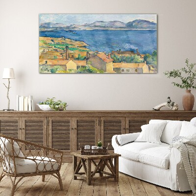 Sea view Glass Wall Art