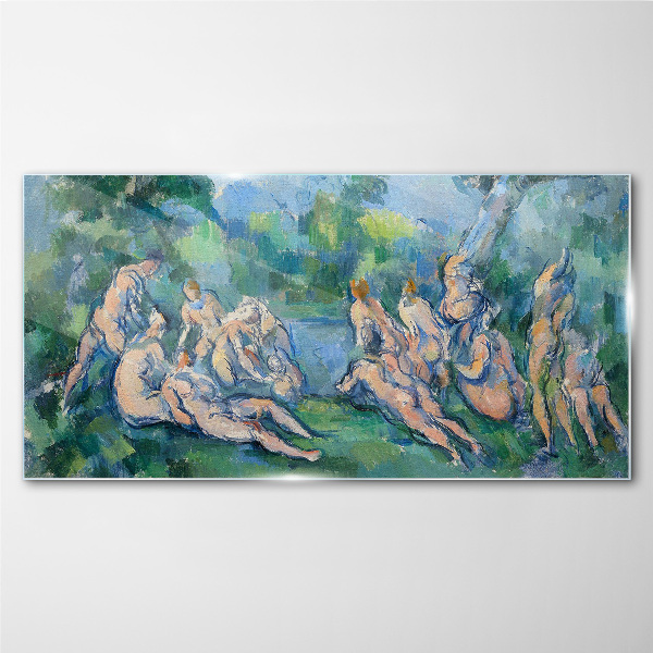 Nature Bathing Scene Glass Wall Art