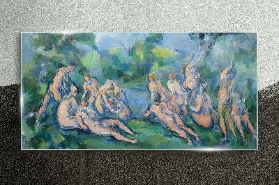 Nature Bathing Scene Glass Wall Art