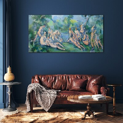Nature Bathing Scene Glass Wall Art