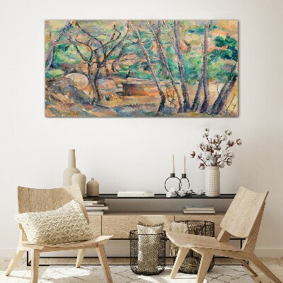 Abstraction nature trees Glass Wall Art