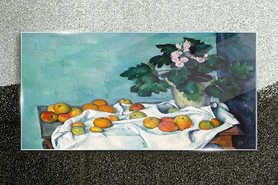 Fruit table with vase Glass Wall Art