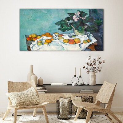Fruit table with vase Glass Wall Art