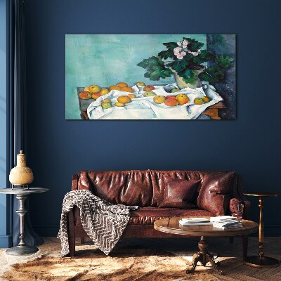 Fruit table with vase Glass Wall Art