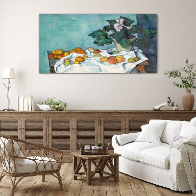 Fruit table with vase Glass Wall Art