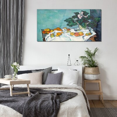 Fruit table with vase Glass Wall Art