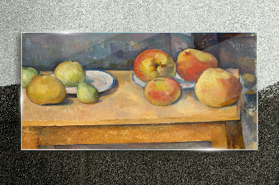 Fruit on the table Glass Wall Art