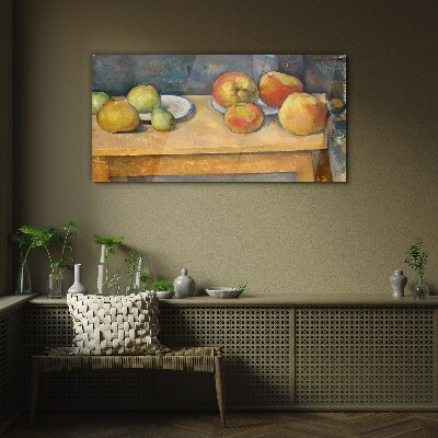 Fruit on the table Glass Wall Art