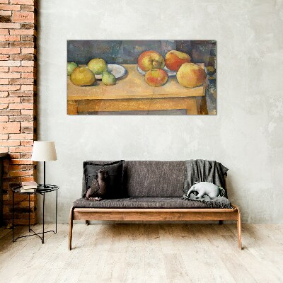 Fruit on the table Glass Wall Art