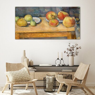 Fruit on the table Glass Wall Art