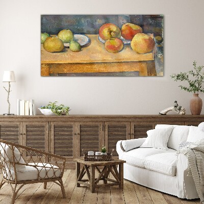 Fruit on the table Glass Wall Art
