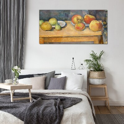 Fruit on the table Glass Wall Art