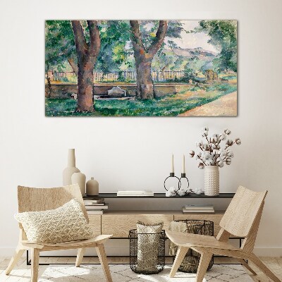 Summer Afternoon in the Park Glass Wall Art